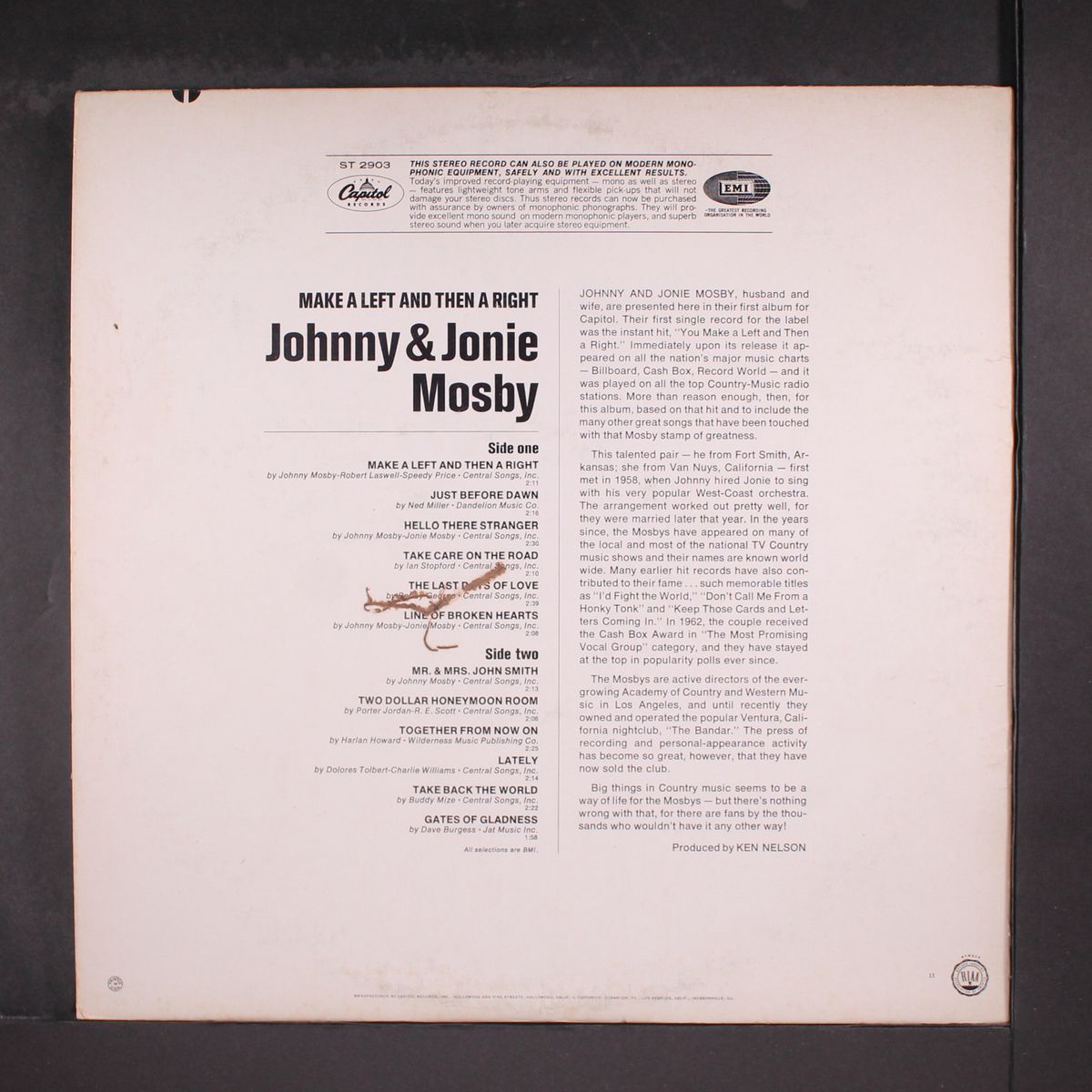 make a left and then a right by JOHNNY & JONIE MOSBY
