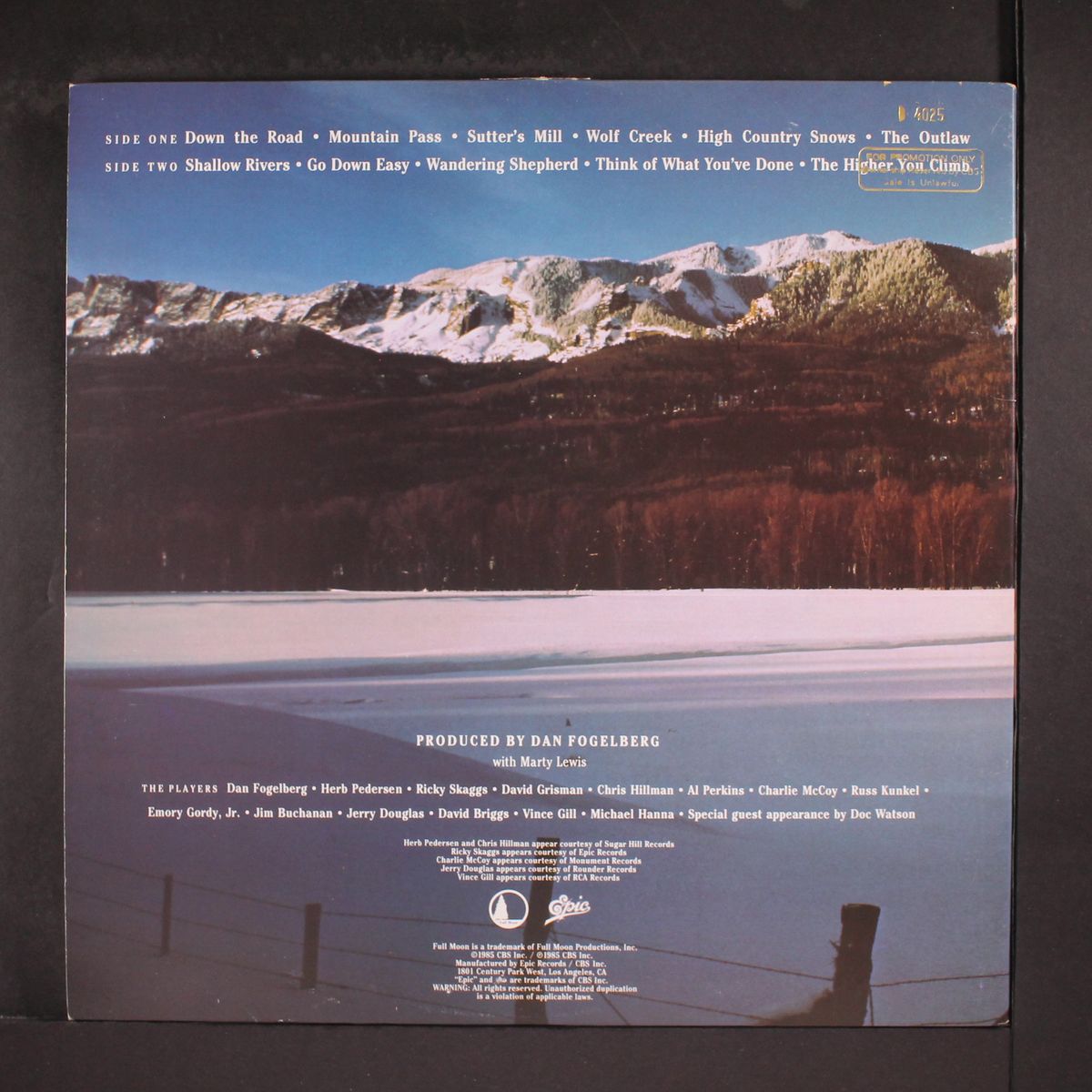 high country snows by DAN FOGELBERG