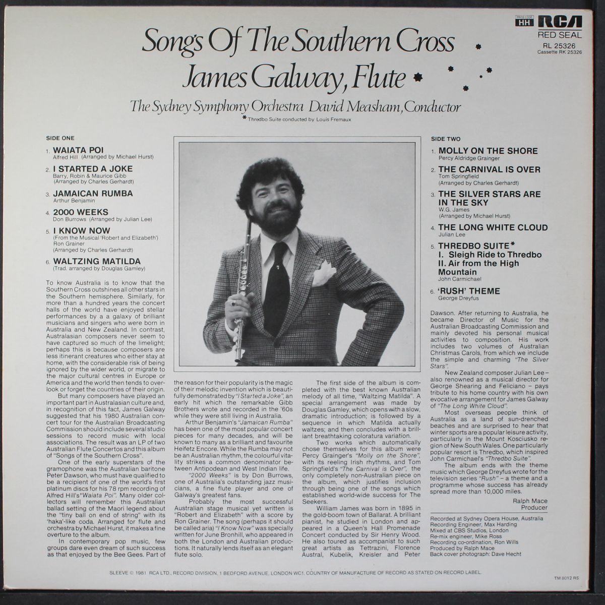 songs of the southern cross by JAMES GALWAY