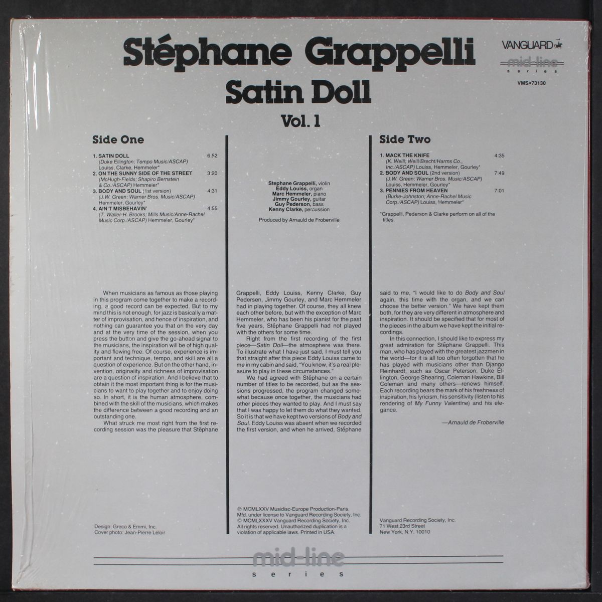 satin doll, vol. 1 by STEPHANE GRAPPELLI