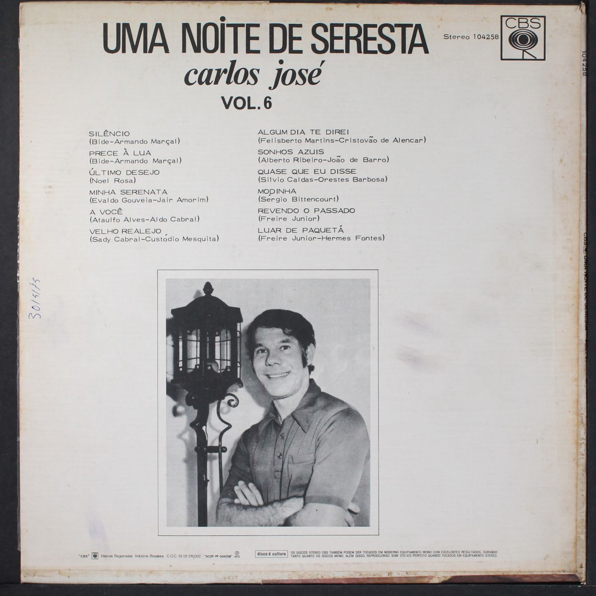 uma noite de seresta vol. 6 by CARLOS JOSE