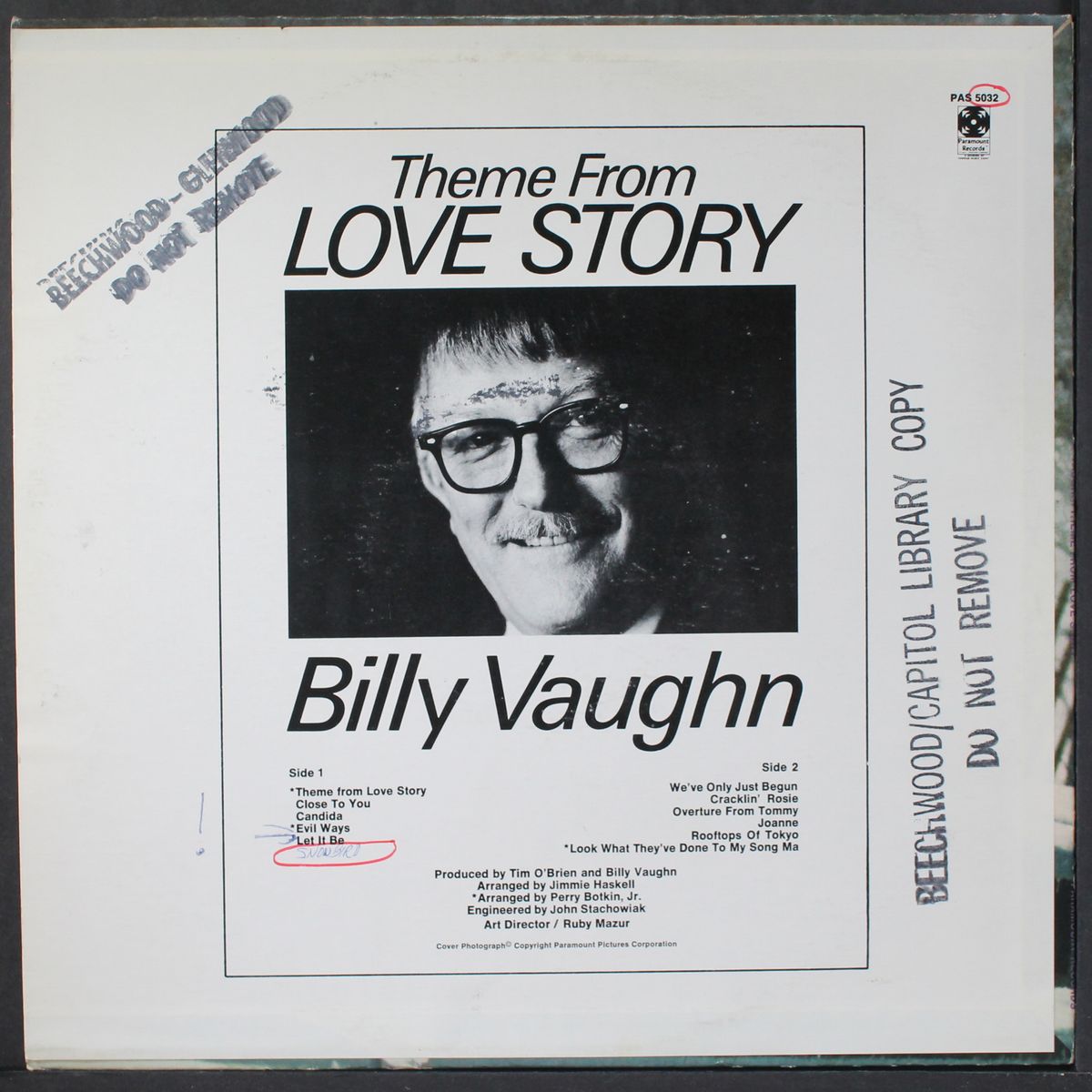 theme from love story by BILLY VAUGHN