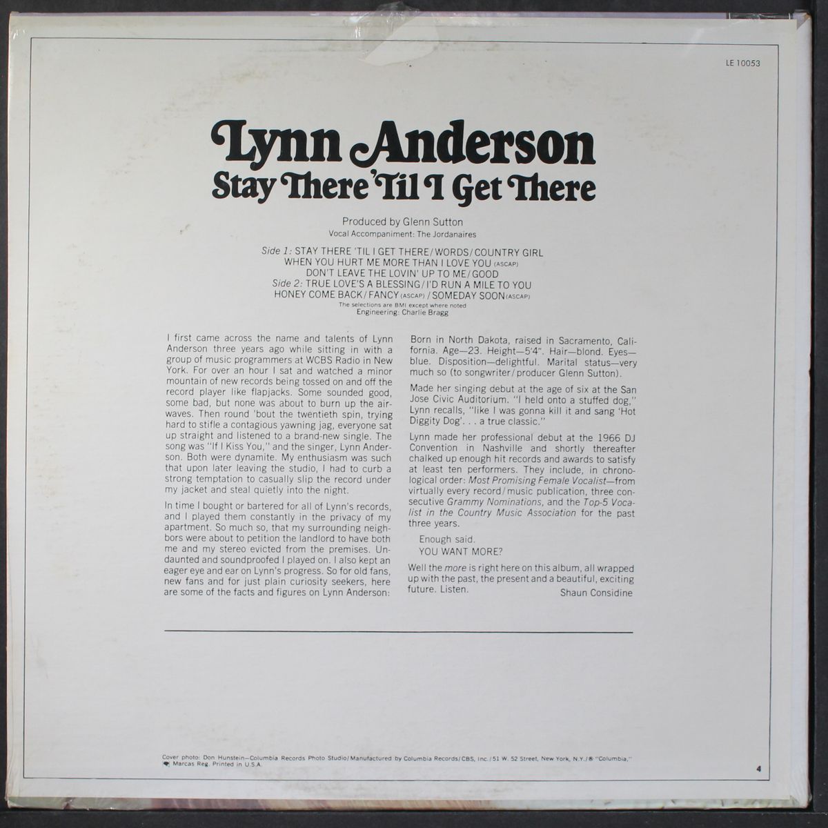 stay there 'til i get there by LYNN ANDERSON
