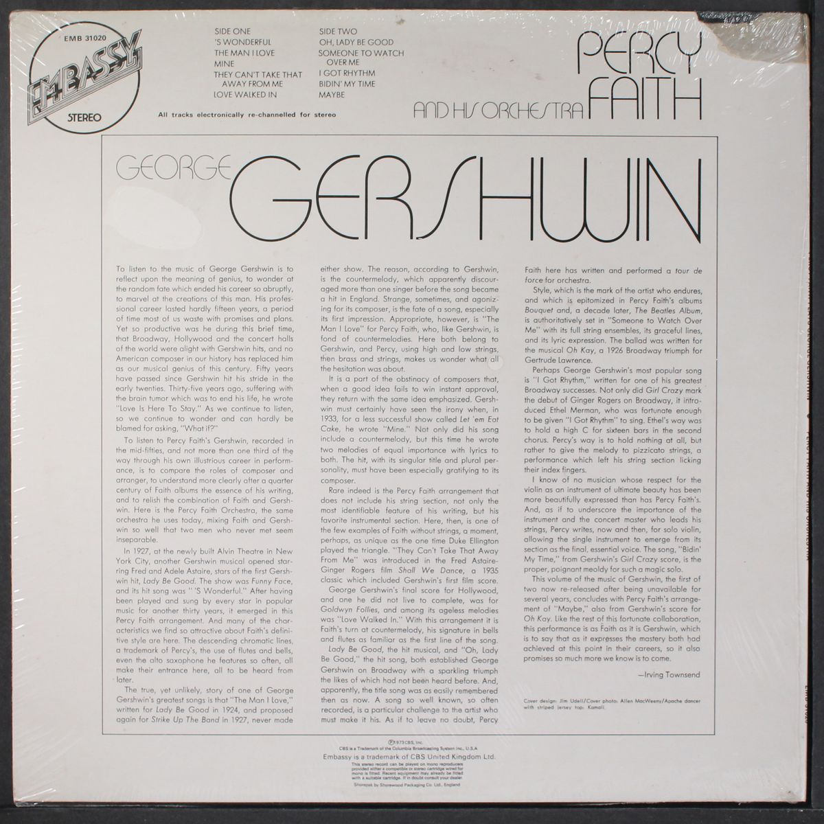 plays george gershwin by PERCY FAITH