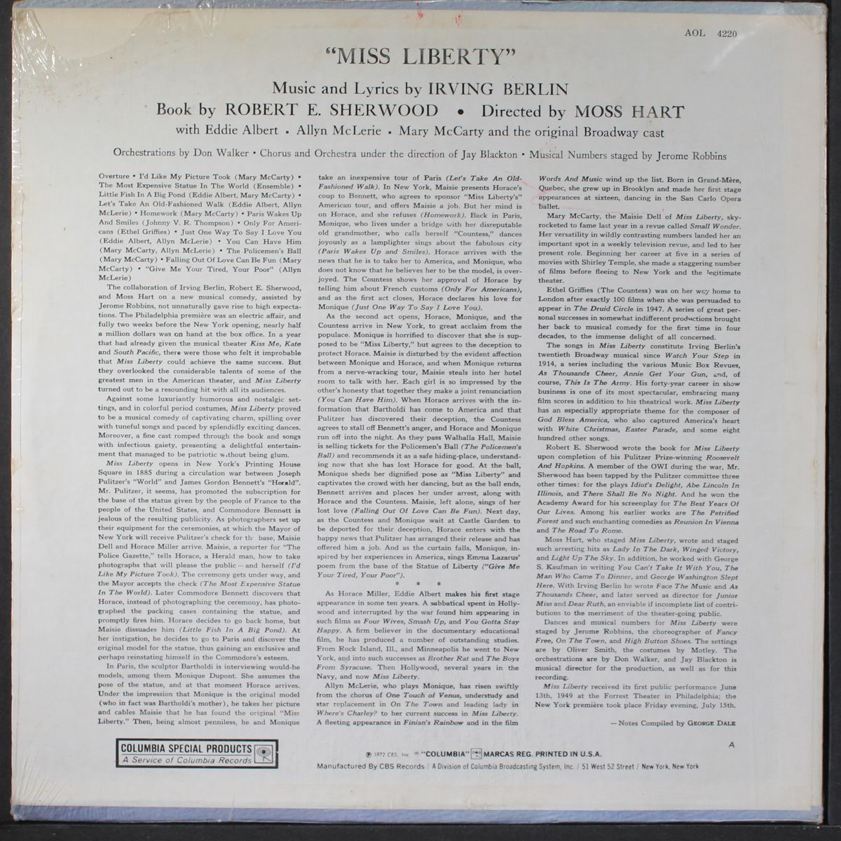 miss liberty by ORIGINAL CAST