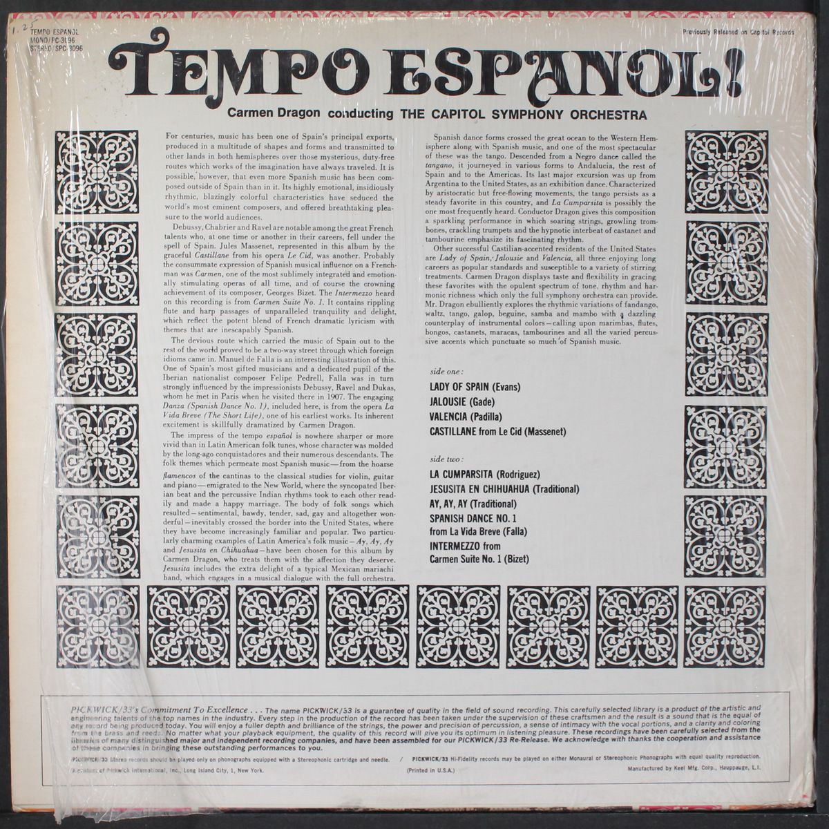 tempo espanol! by CARMEN DRAGON