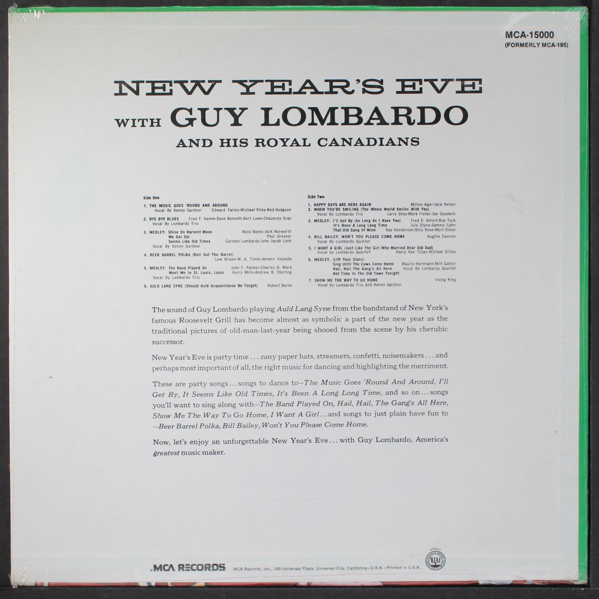 new year's eve with by GUY LOMBARDO