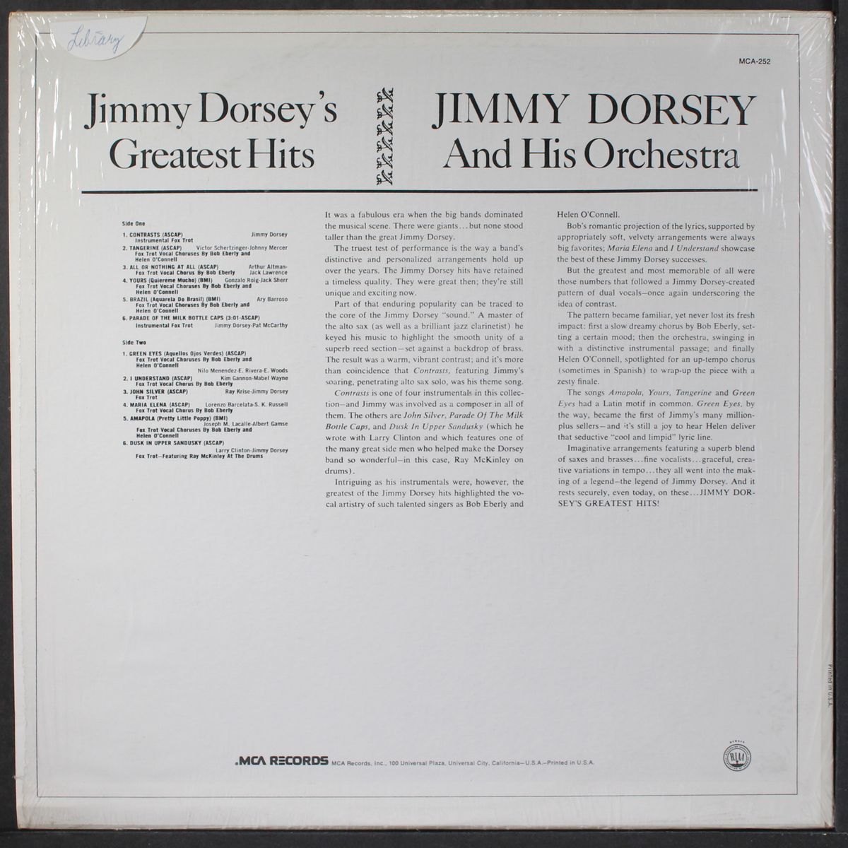 greatest hits by JIMMY DORSEY