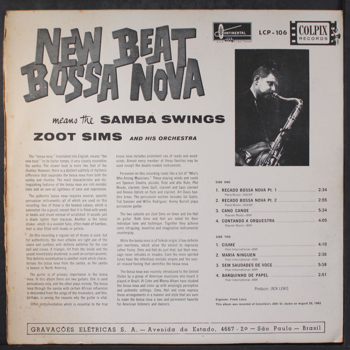 new beat bossa nova by ZOOT SIMS