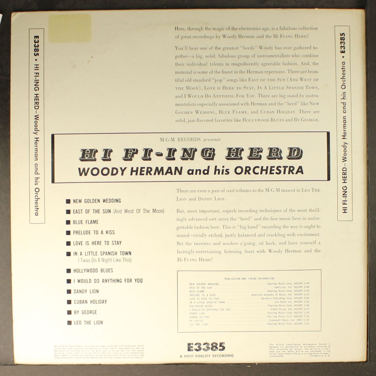 hi-fi-ing herd by WOODY HERMAN