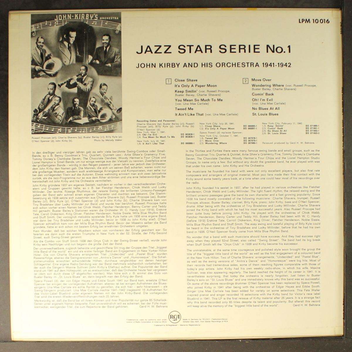 jazz star serie no. 1 by JOHN KIRBY