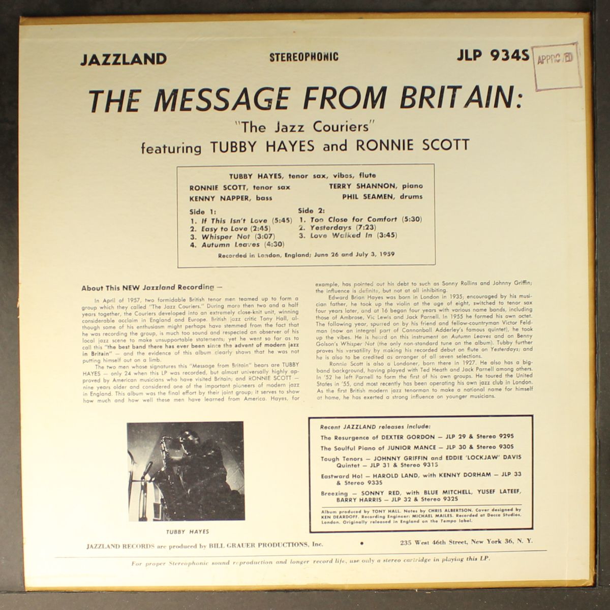 the message from britain by JAZZ COURIERS