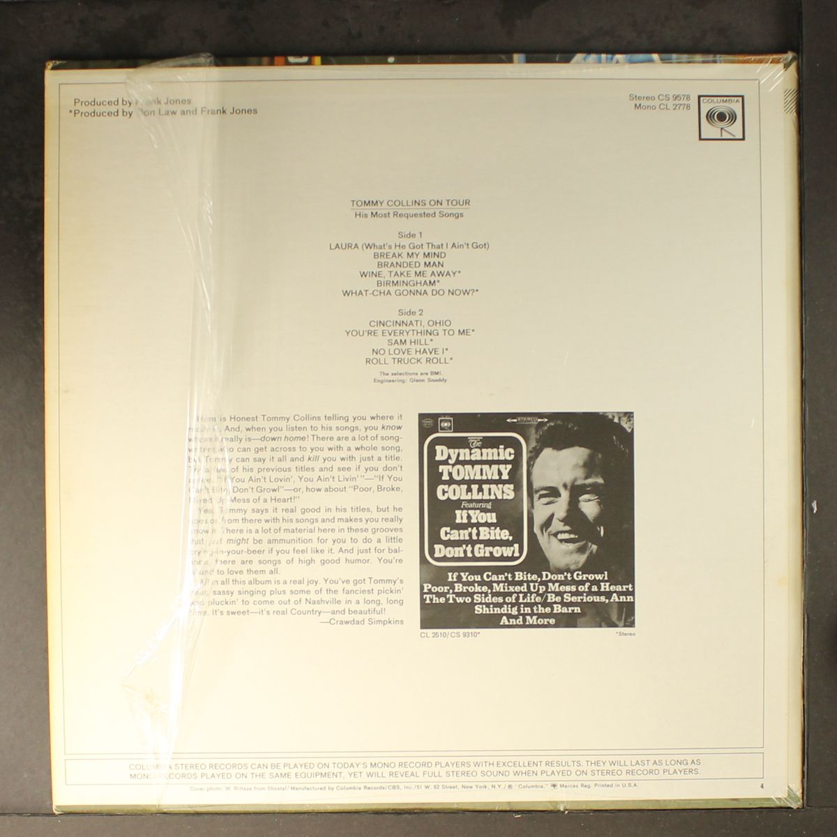 on tour - his most requested songs by TOMMY COLLINS