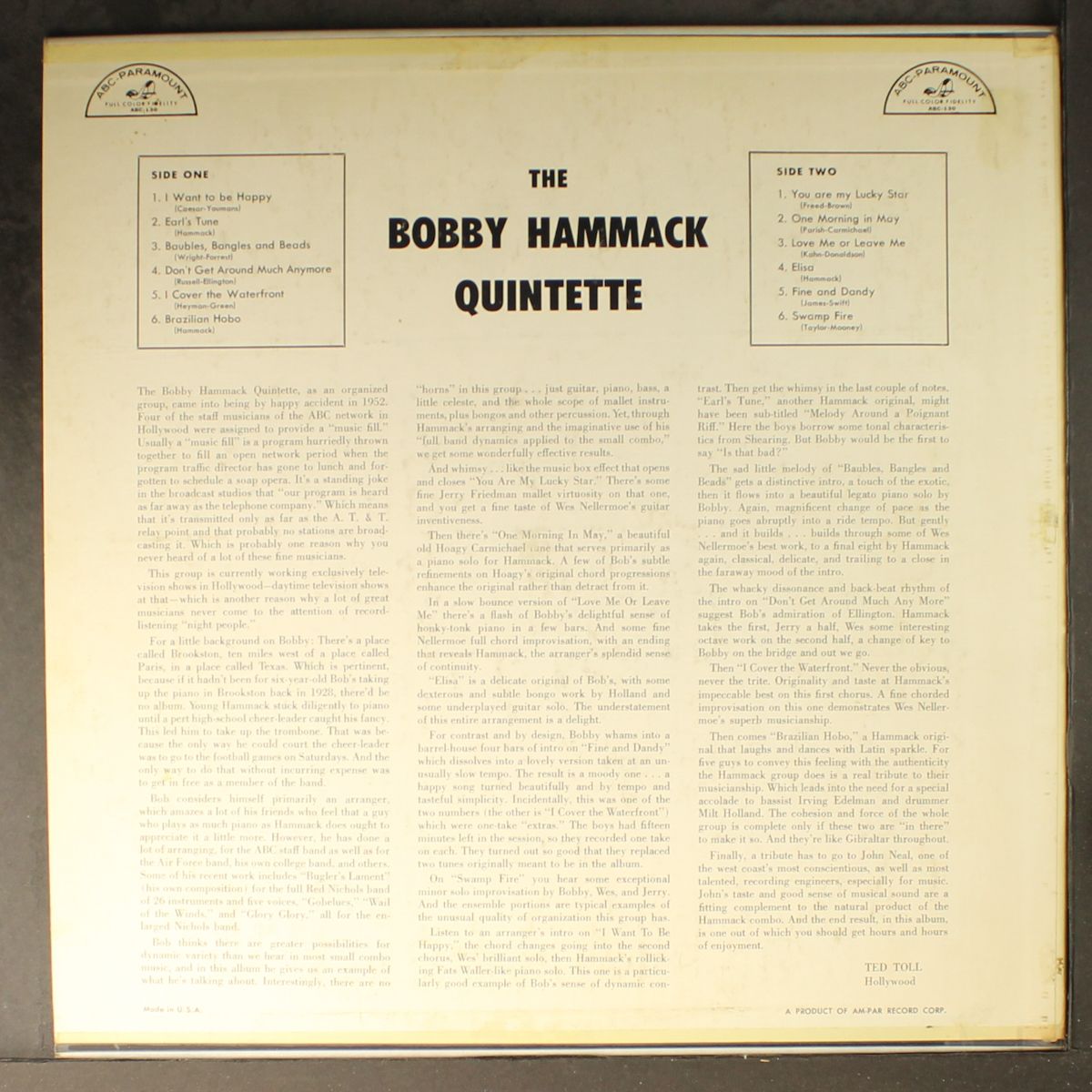 the bobby hammack quintet by BOBBY HAMMACK