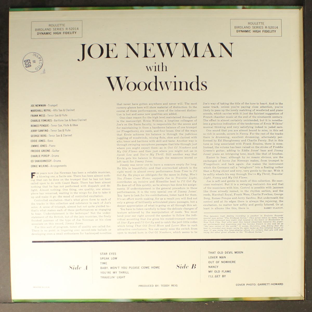 with woodwinds by JOE NEWMAN