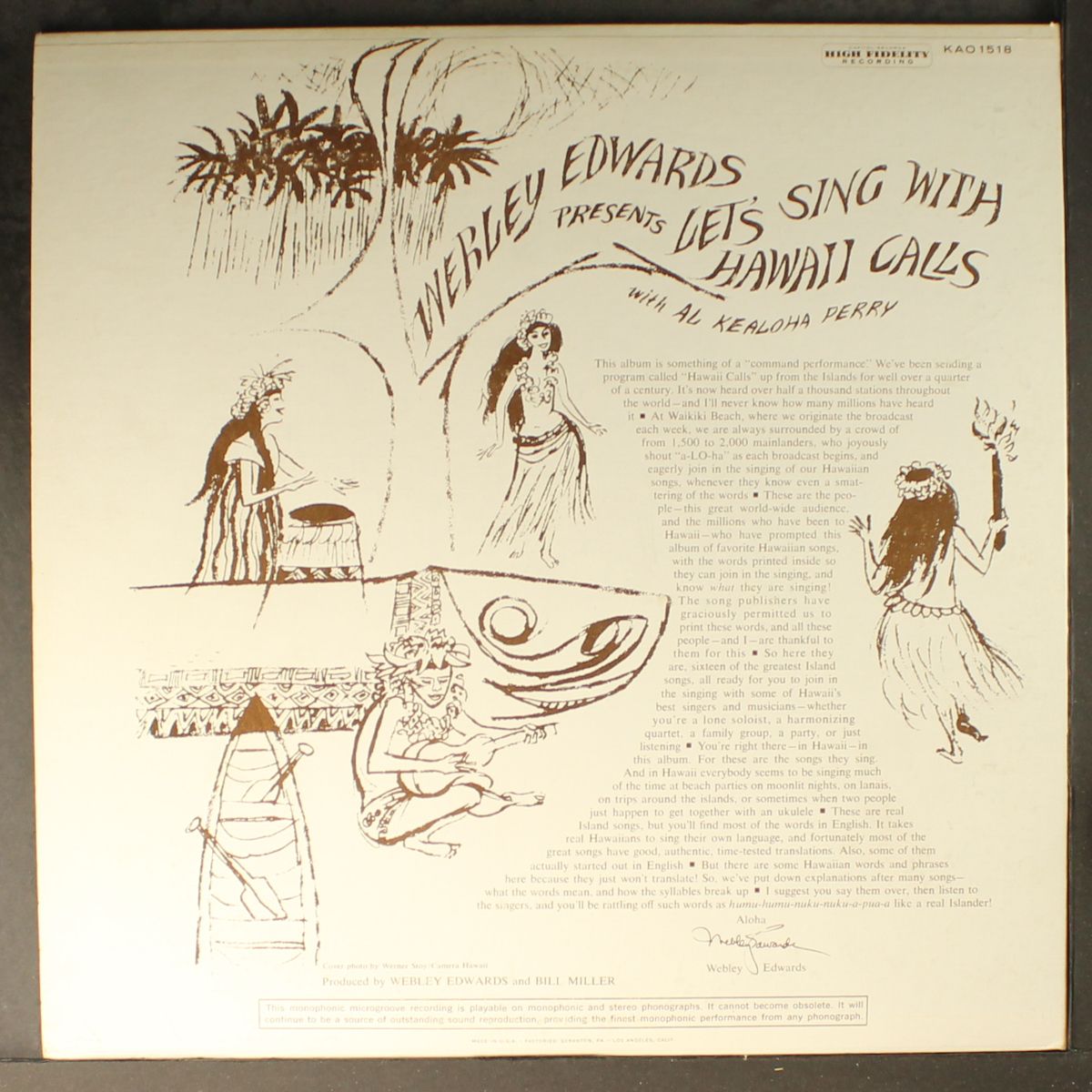 let's sing with hawaii calls by WEBLEY EDWARDS