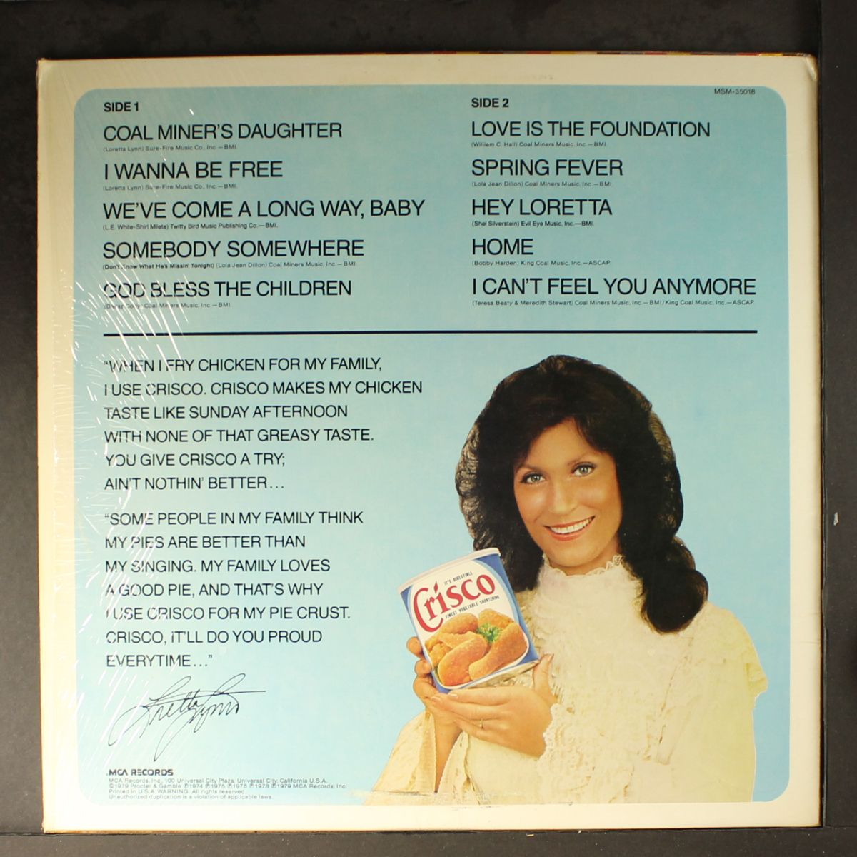 crisco presents country classics by LORETTA LYNN