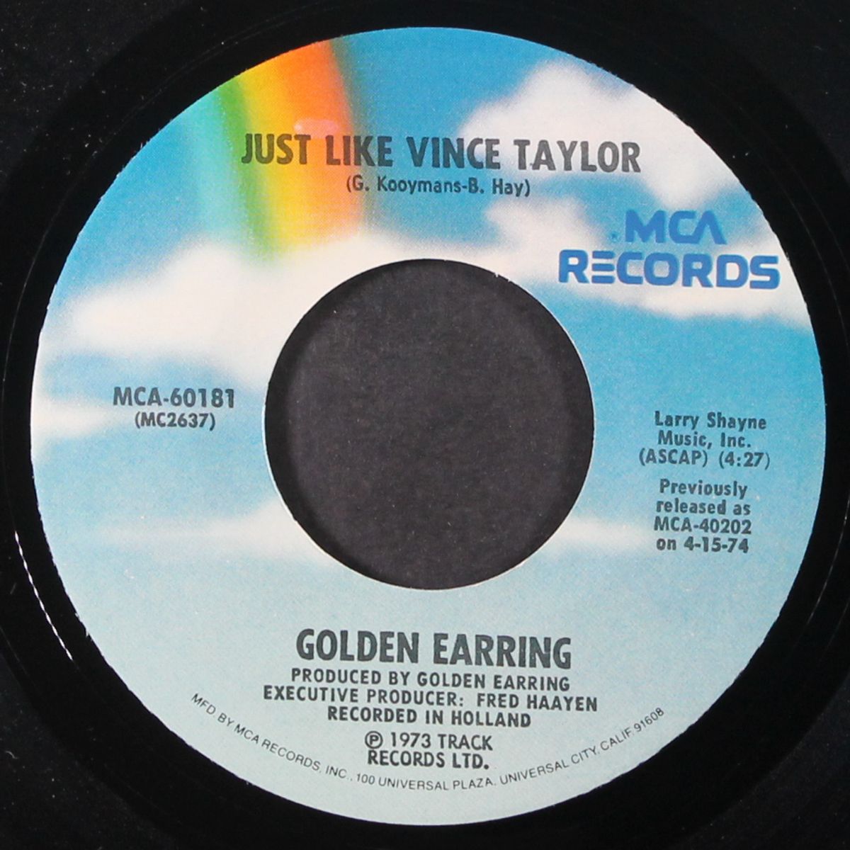 radar love / just like vince taylor by GOLDEN EARRING