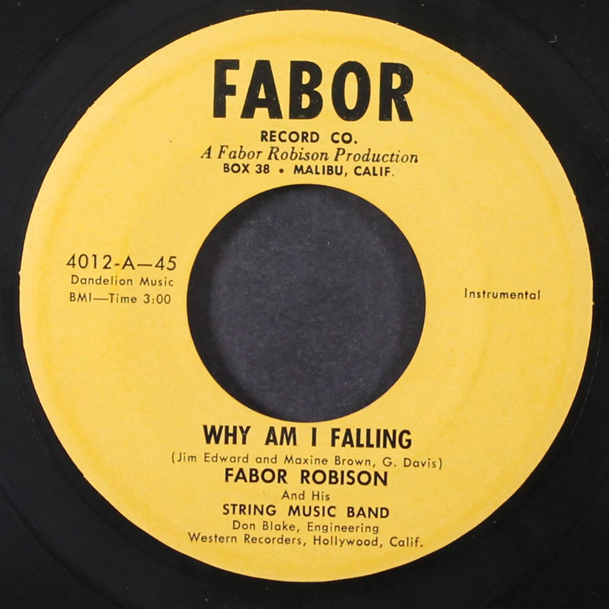 why am i falling / itsy witsy bitsy me by FABOR ROBISON