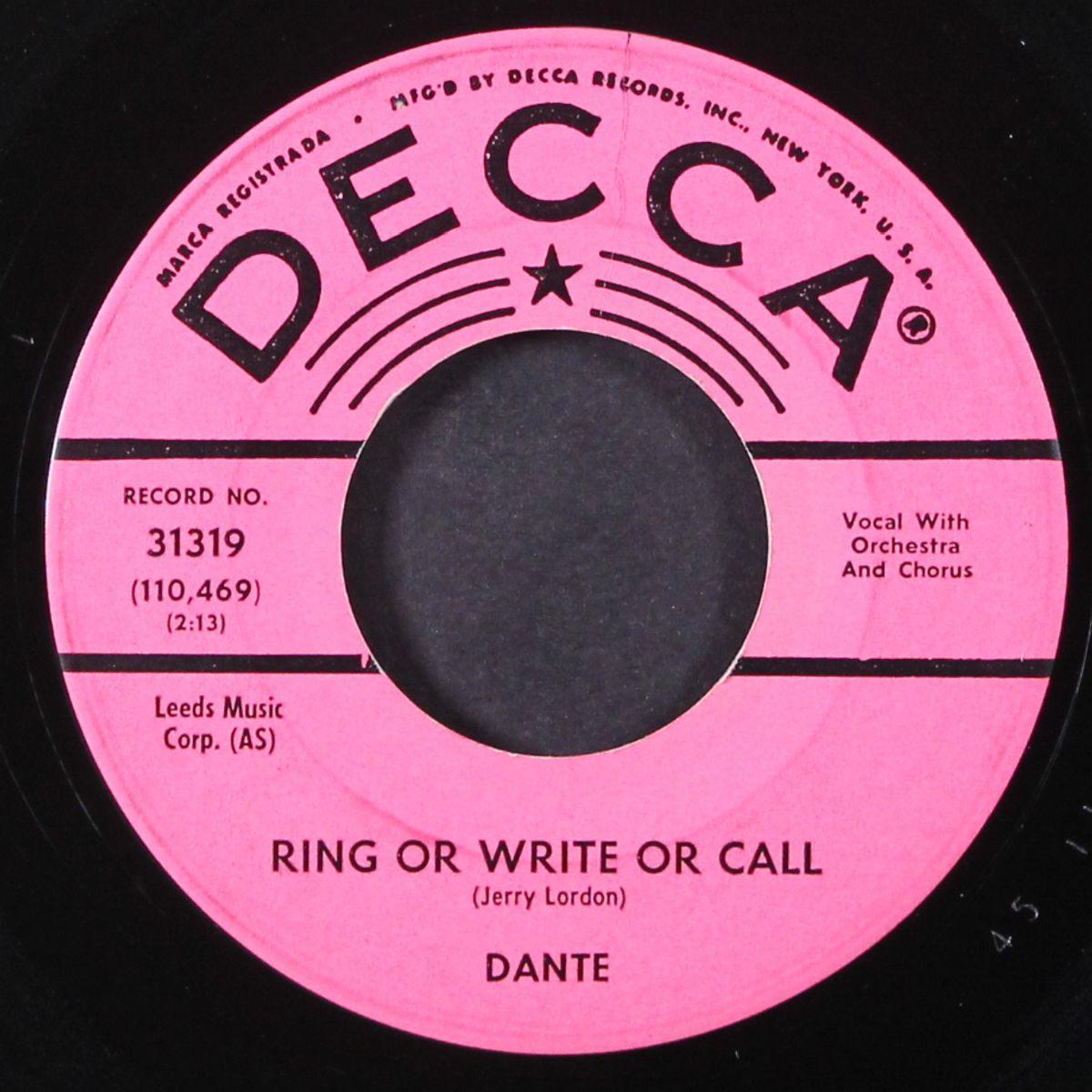 say it to me / ring or write or call by DANTE'