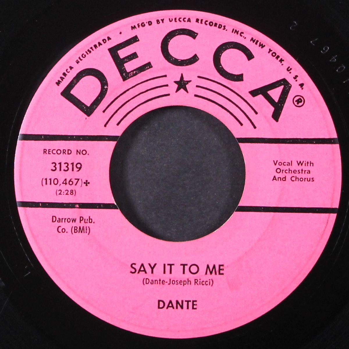 say it to me / ring or write or call by DANTE'