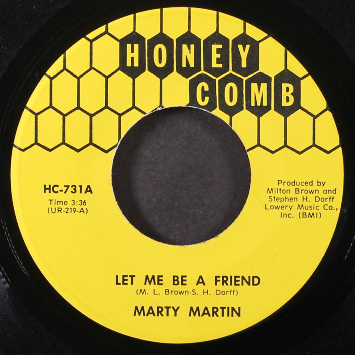 let me be a friend by MARTY MARTIN