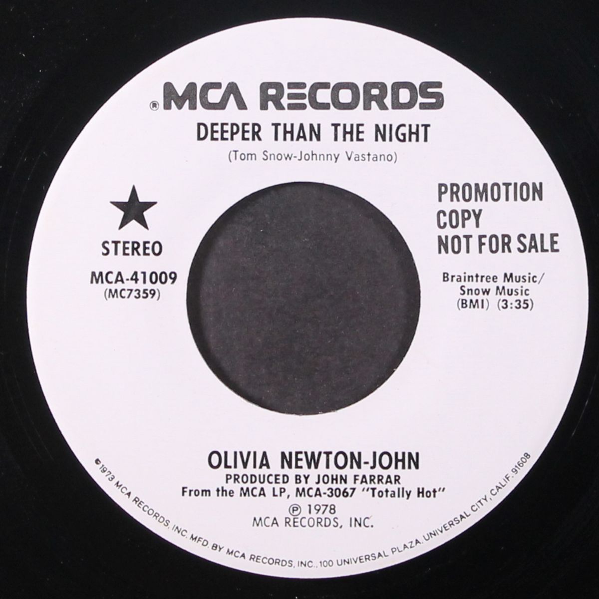 deeper than the night / same by OLIVIA NEWTON-JOHN