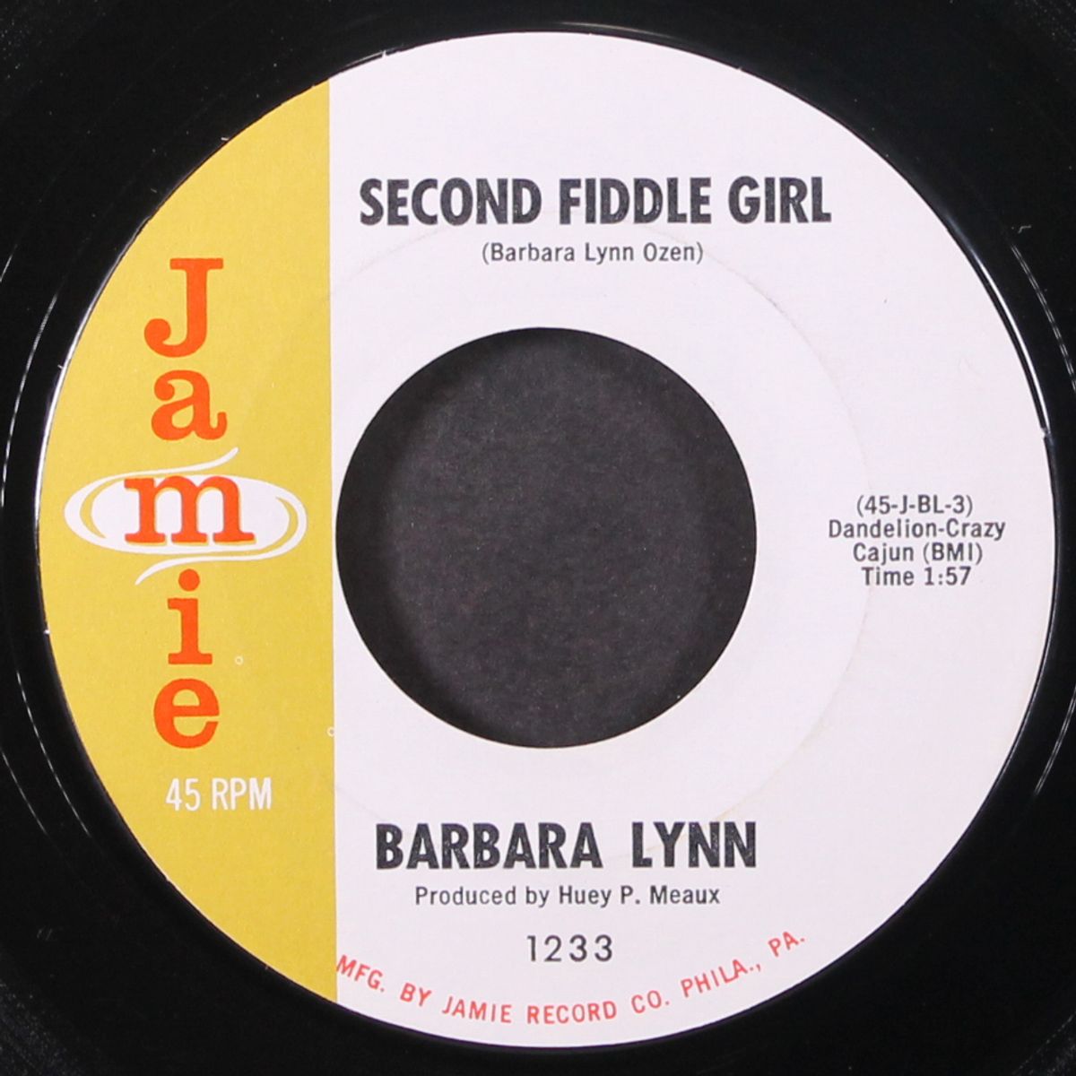 second fiddle girl / letter to mommy and daddy by BARBARA LYNN