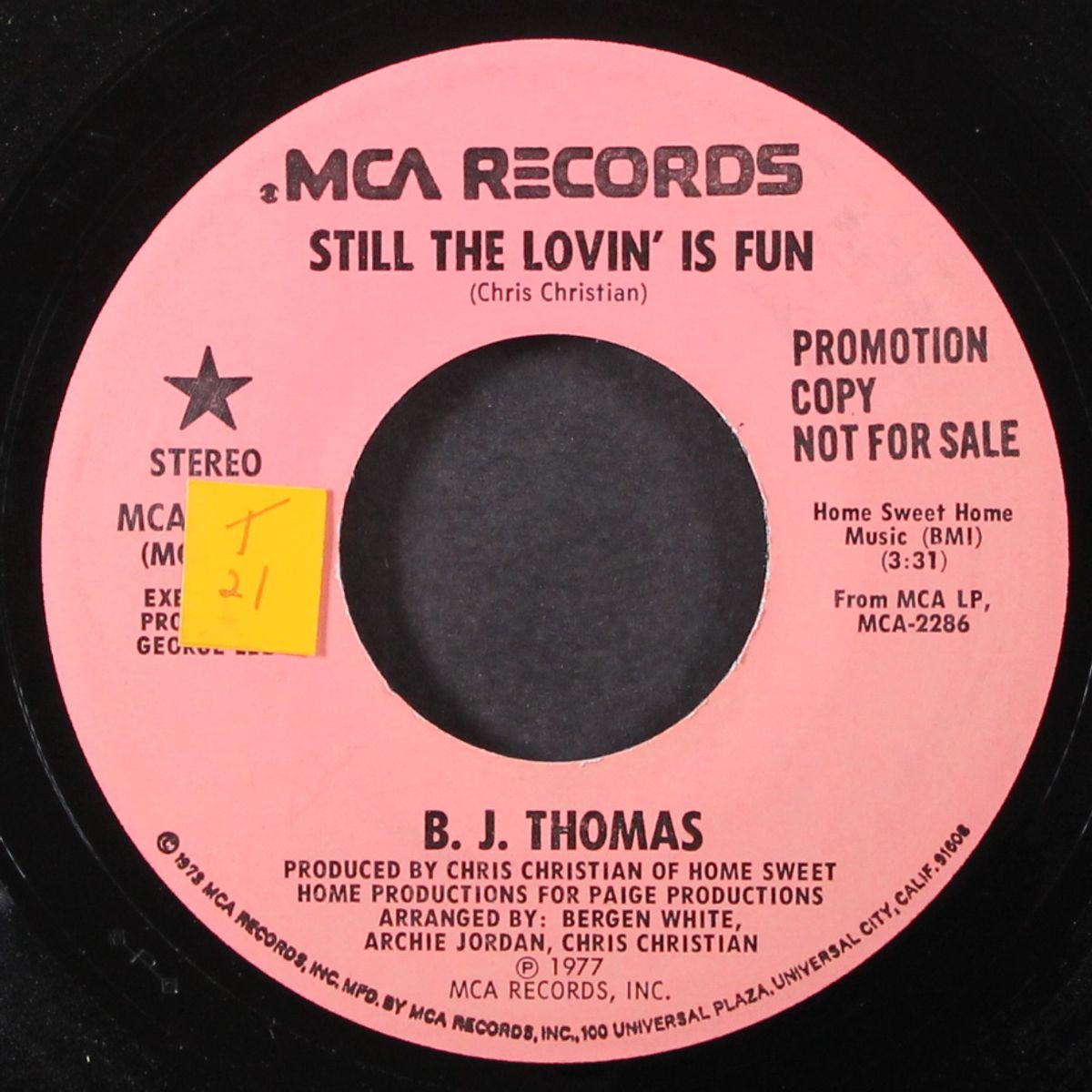 still the lovin' is fun / same by B.J. THOMAS