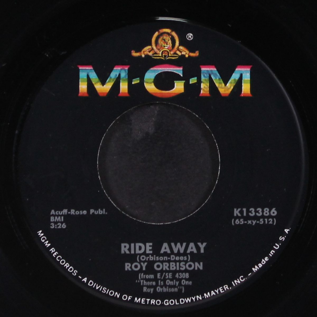ride away / wondering by ROY ORBISON