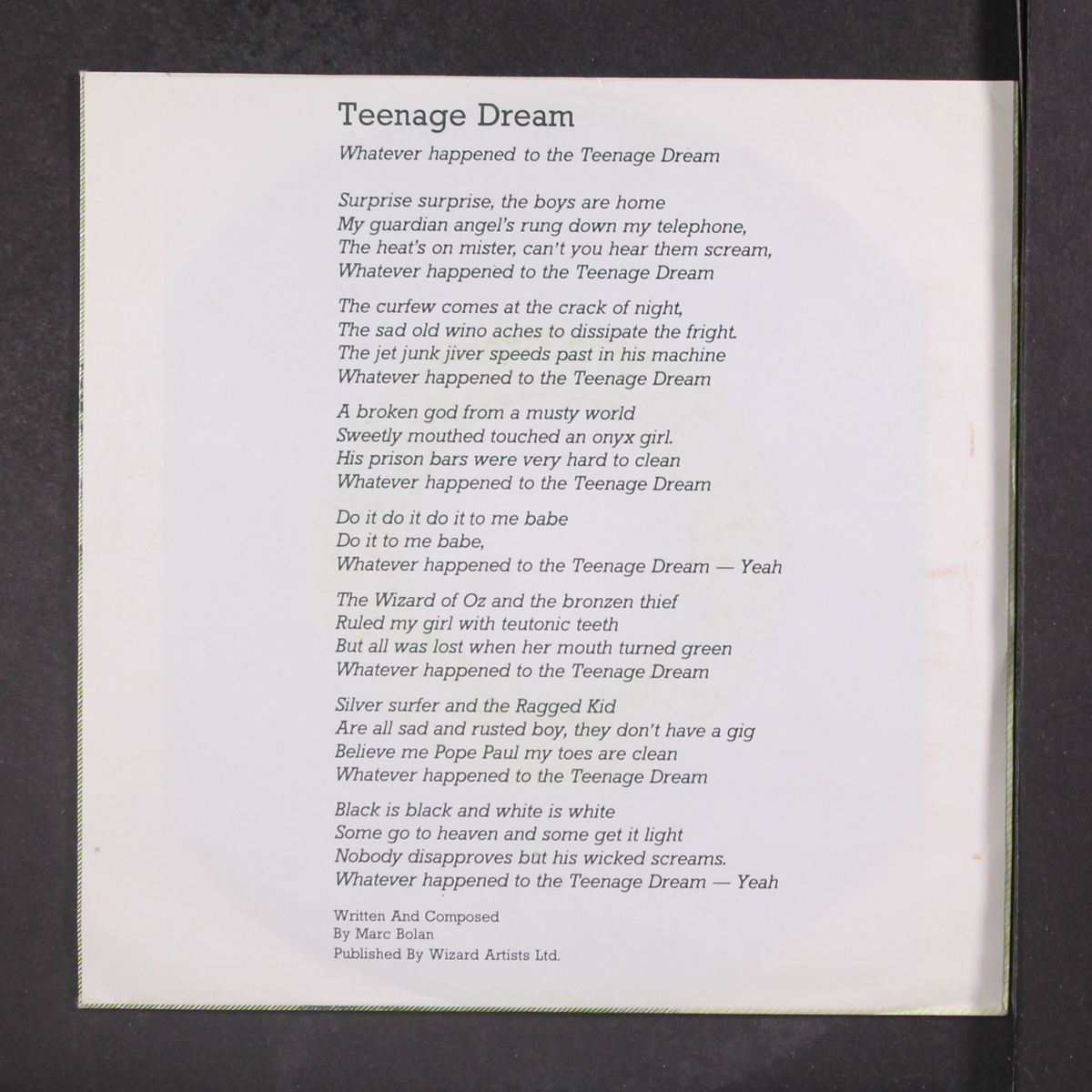 teenage dream / mad donna by MARC BOLAN & T. REX
