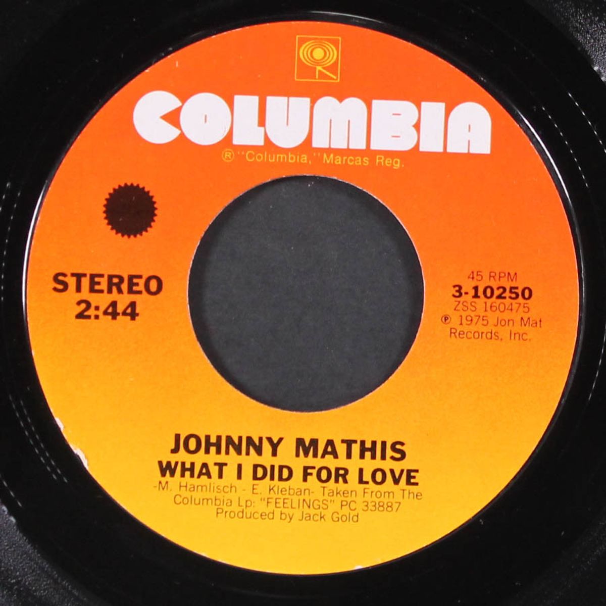 what i did for love / stardust by JOHNNY MATHIS