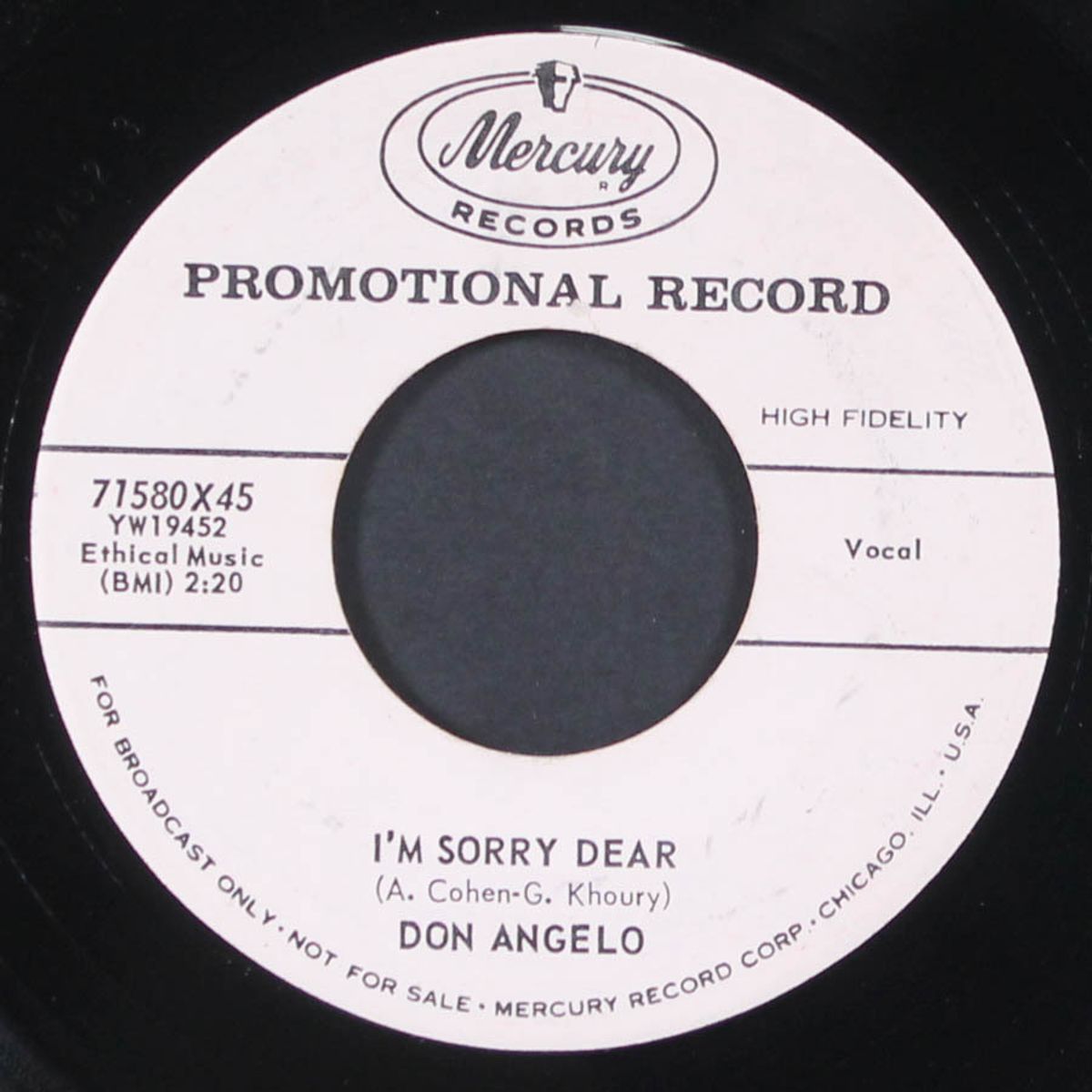 i'm sorry dear / my love for you by DON ANGELO