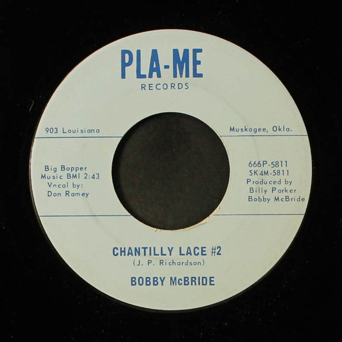 chantilly lace #2 / cryin' heart by BOBBY MCBRIDE