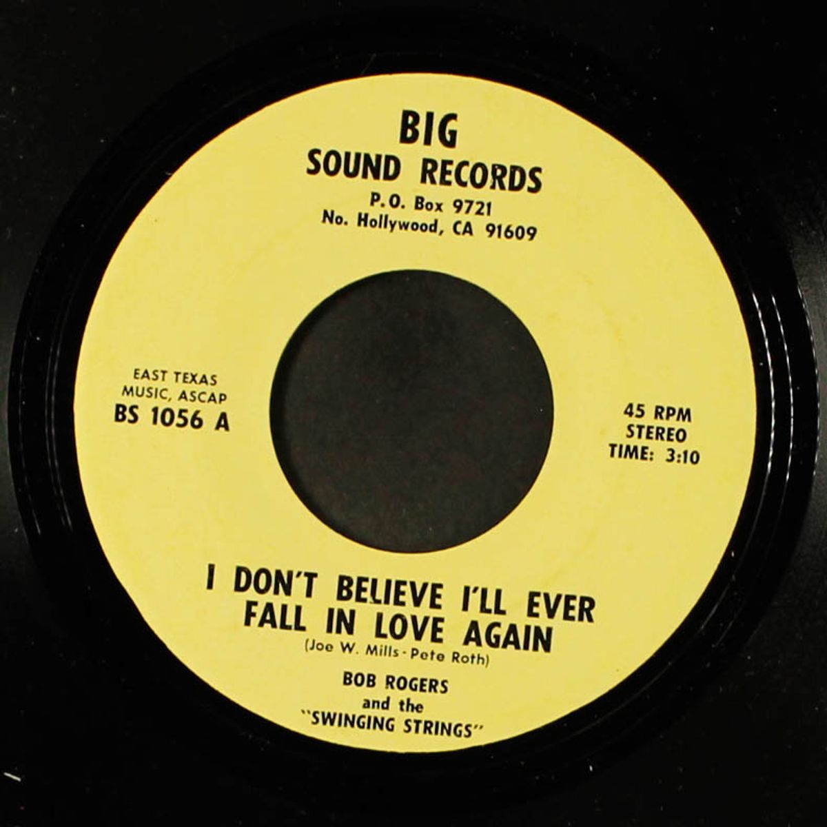 i don't believe i'll ever fall in love again / i know how it feels to be lonely by BOB ROGERS