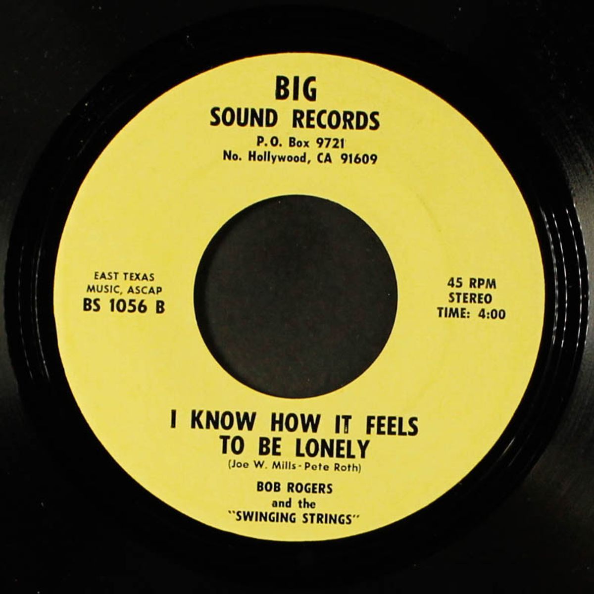 i don't believe i'll ever fall in love again / i know how it feels to be lonely by BOB ROGERS