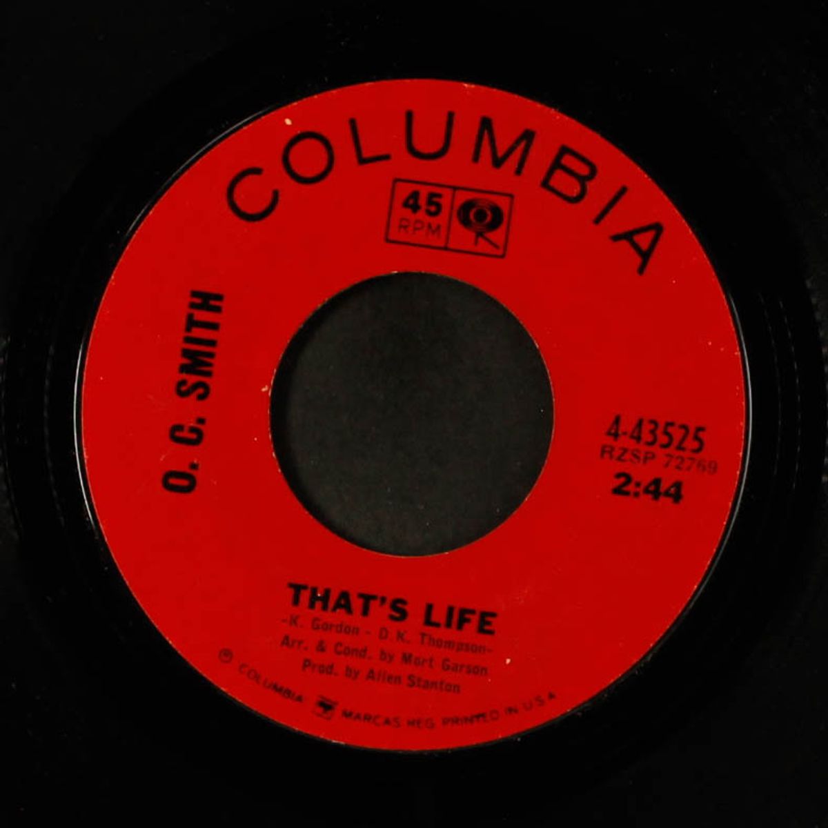 that's life / i'm your man by O.C. SMITH