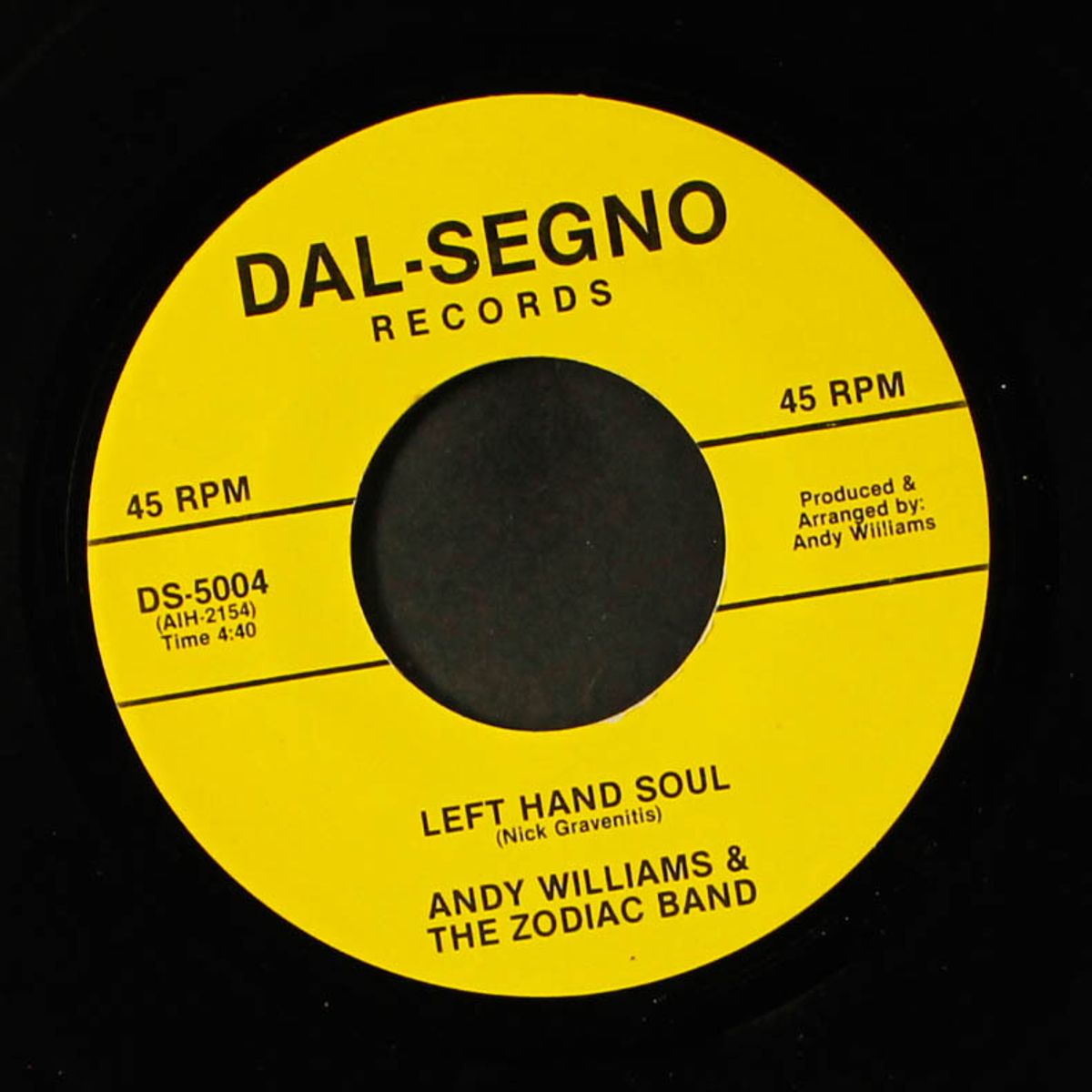 left hand soul / the turning point by ANDY WILLIAMS & ZODIAC BAND