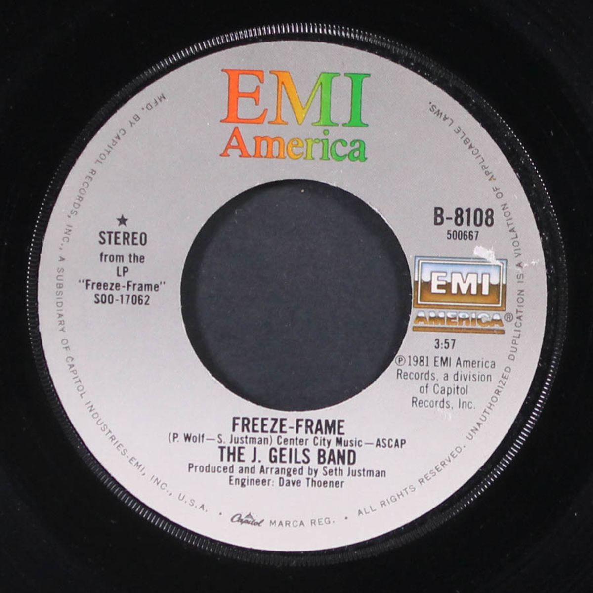 freeze-frame / flamethrower by J. GEILS BAND