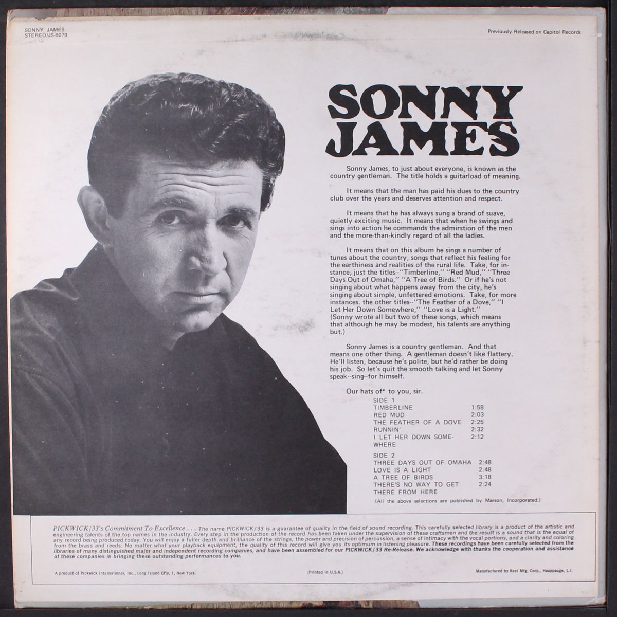 timberline by SONNY JAMES