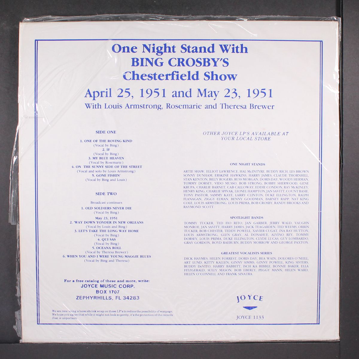 one night stand with bing crosby's chesterfield show by BING CROSBY