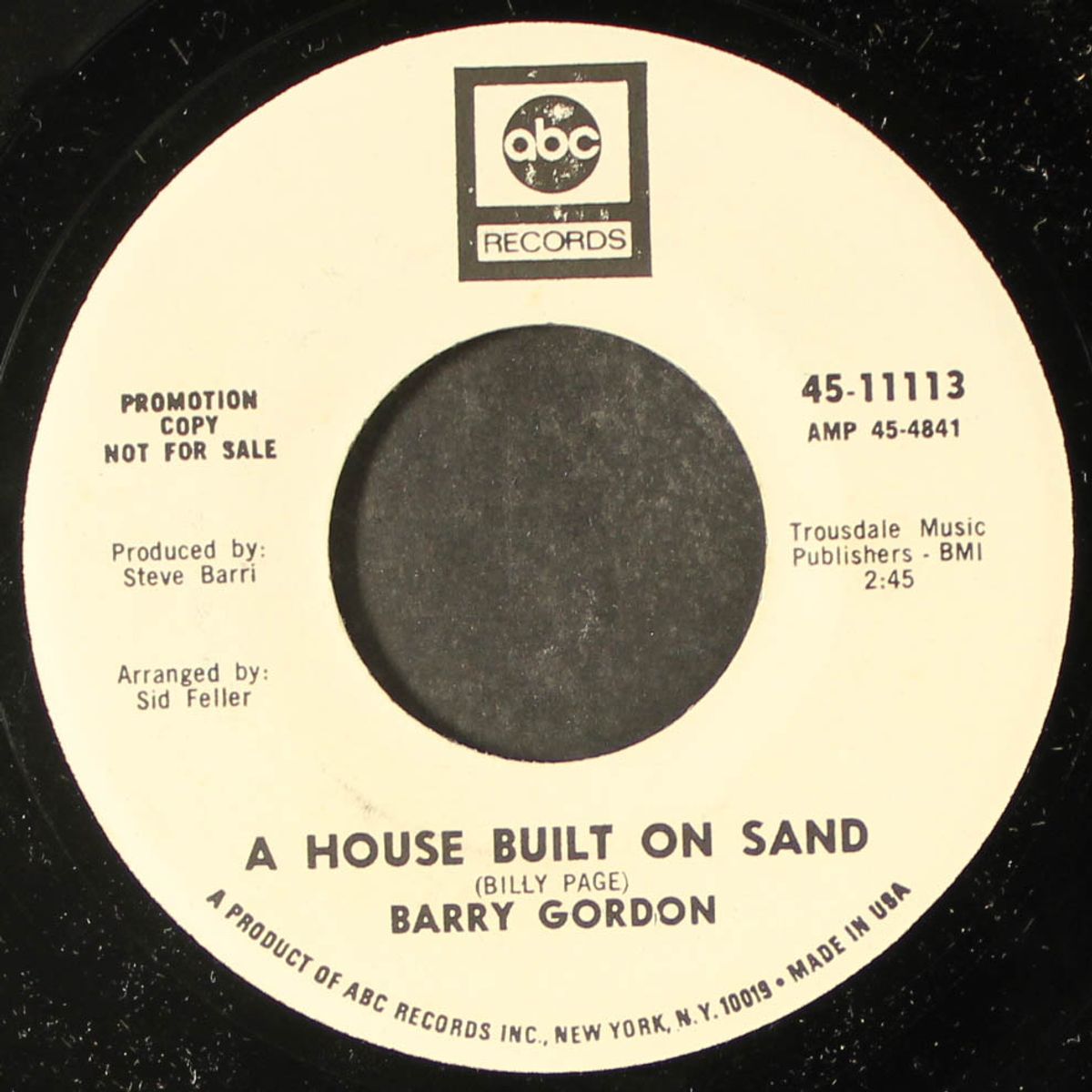 the girl i left behind / a house built on sand by BARRY GORDON