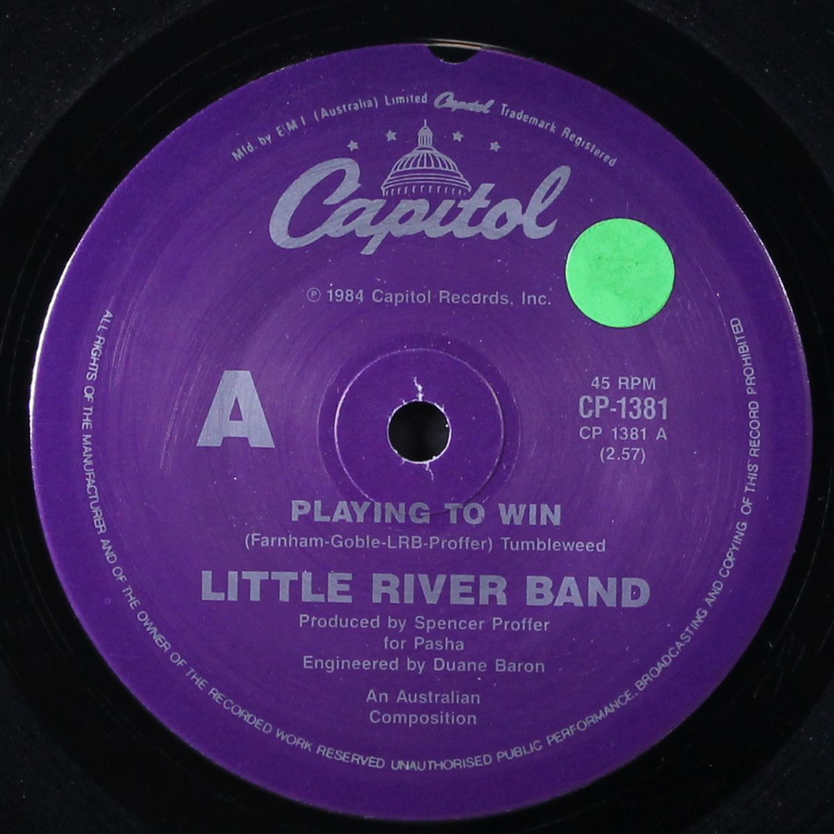 playing to win / through her eyes by LITTLE RIVER BAND