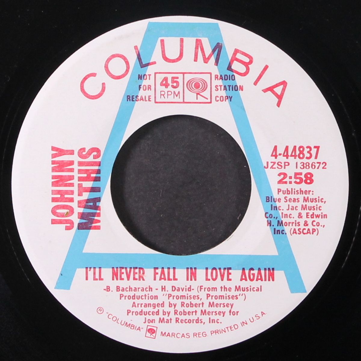i'll never fall in love again by JOHNNY MATHIS