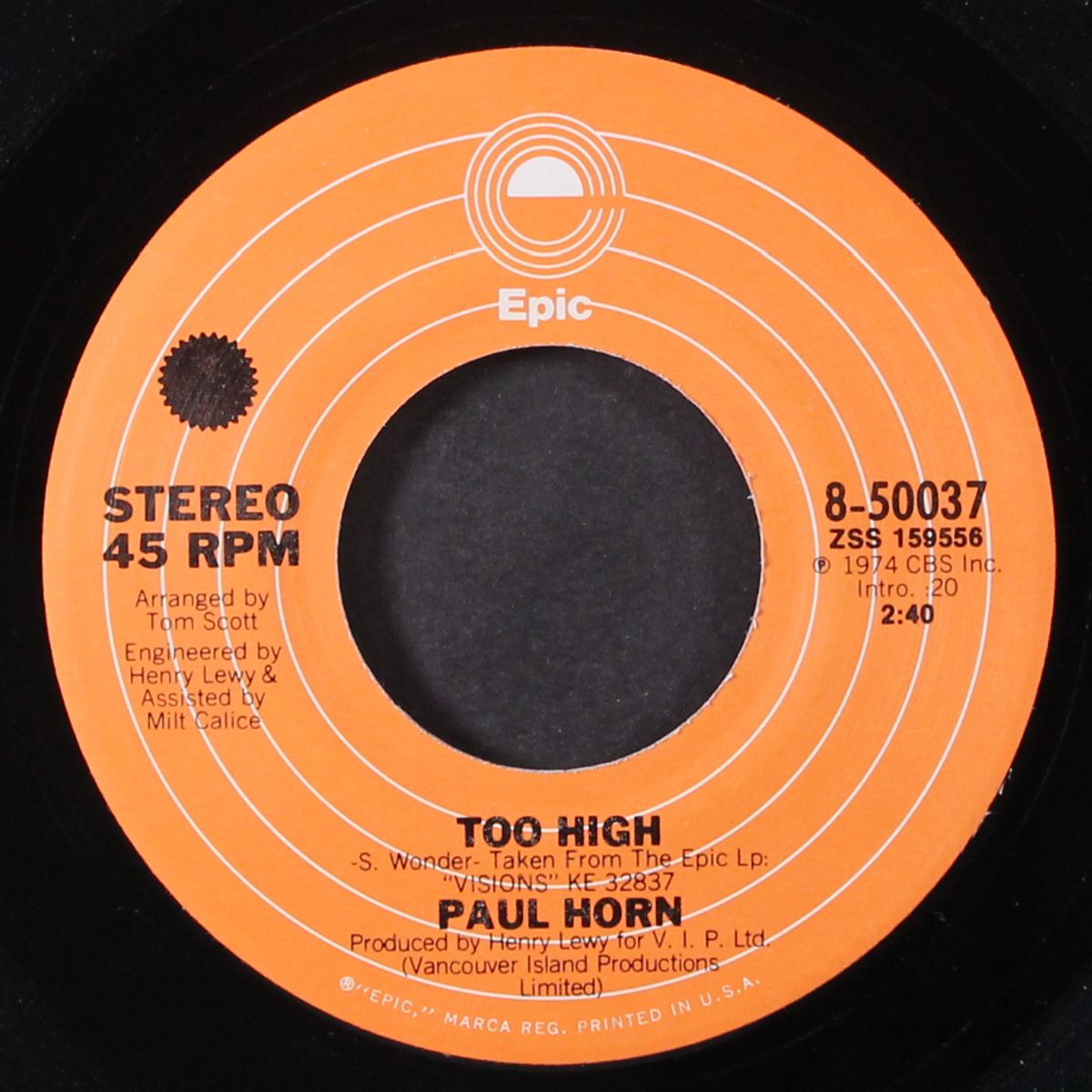 too high / chelsea morning by PAUL HORN