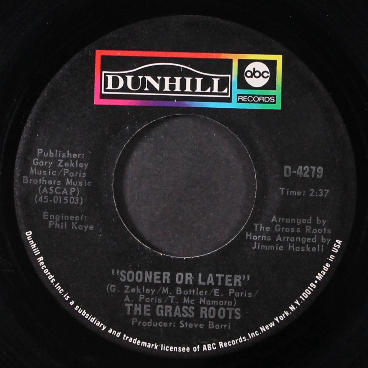 sooner or later / i can turn off the rain by GRASS ROOTS