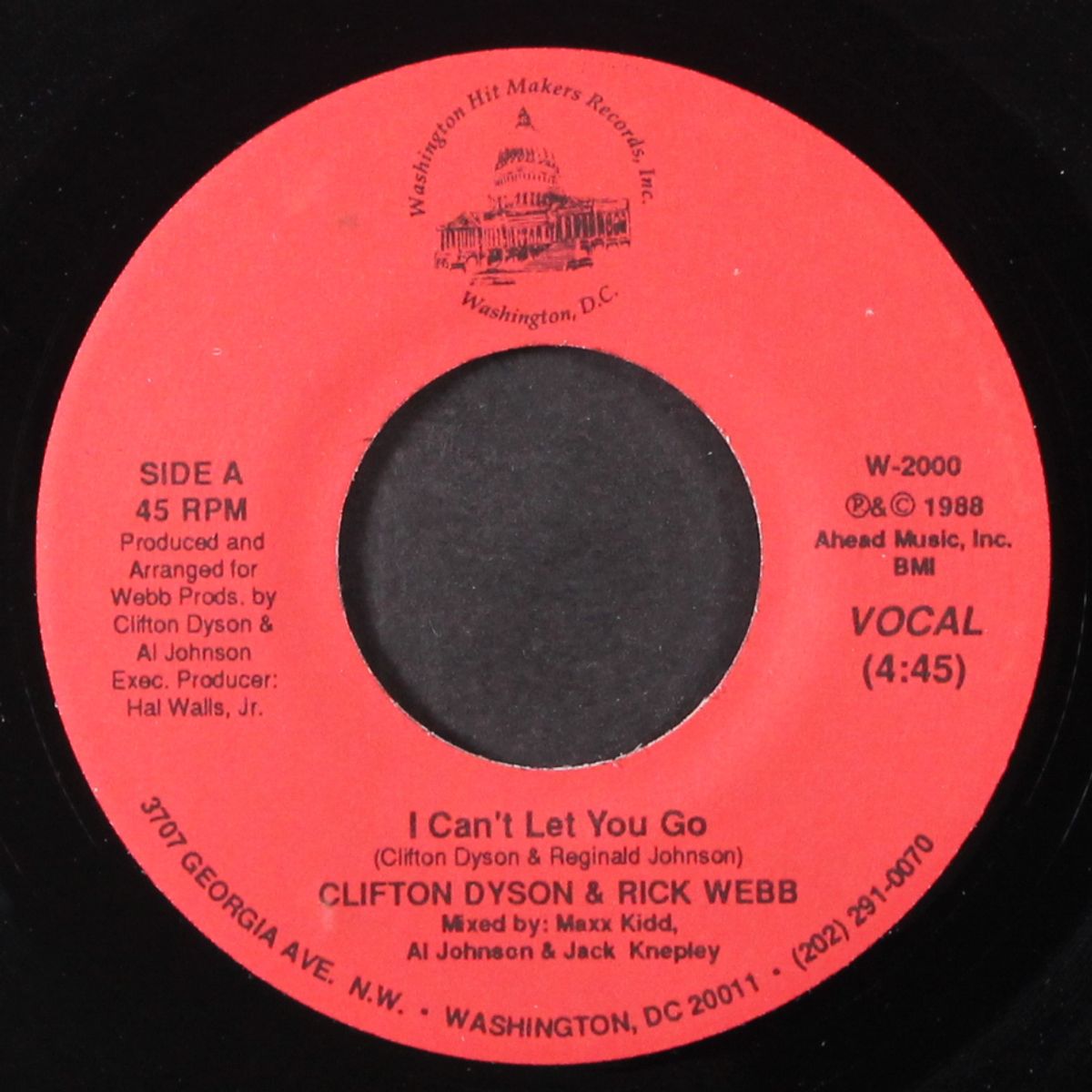 i can't let you go / instrumental by CLIFTON DYSON & RICK WEBB