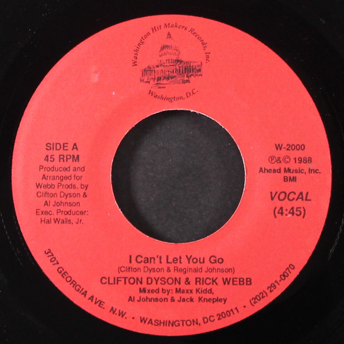 i can't let you go / instrumental by CLIFTON DYSON & RICK WEBB
