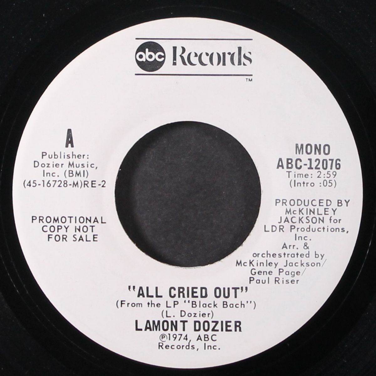 all cried out / mono by LAMONT DOZIER