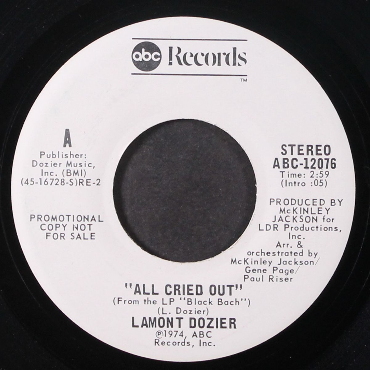 all cried out / mono by LAMONT DOZIER